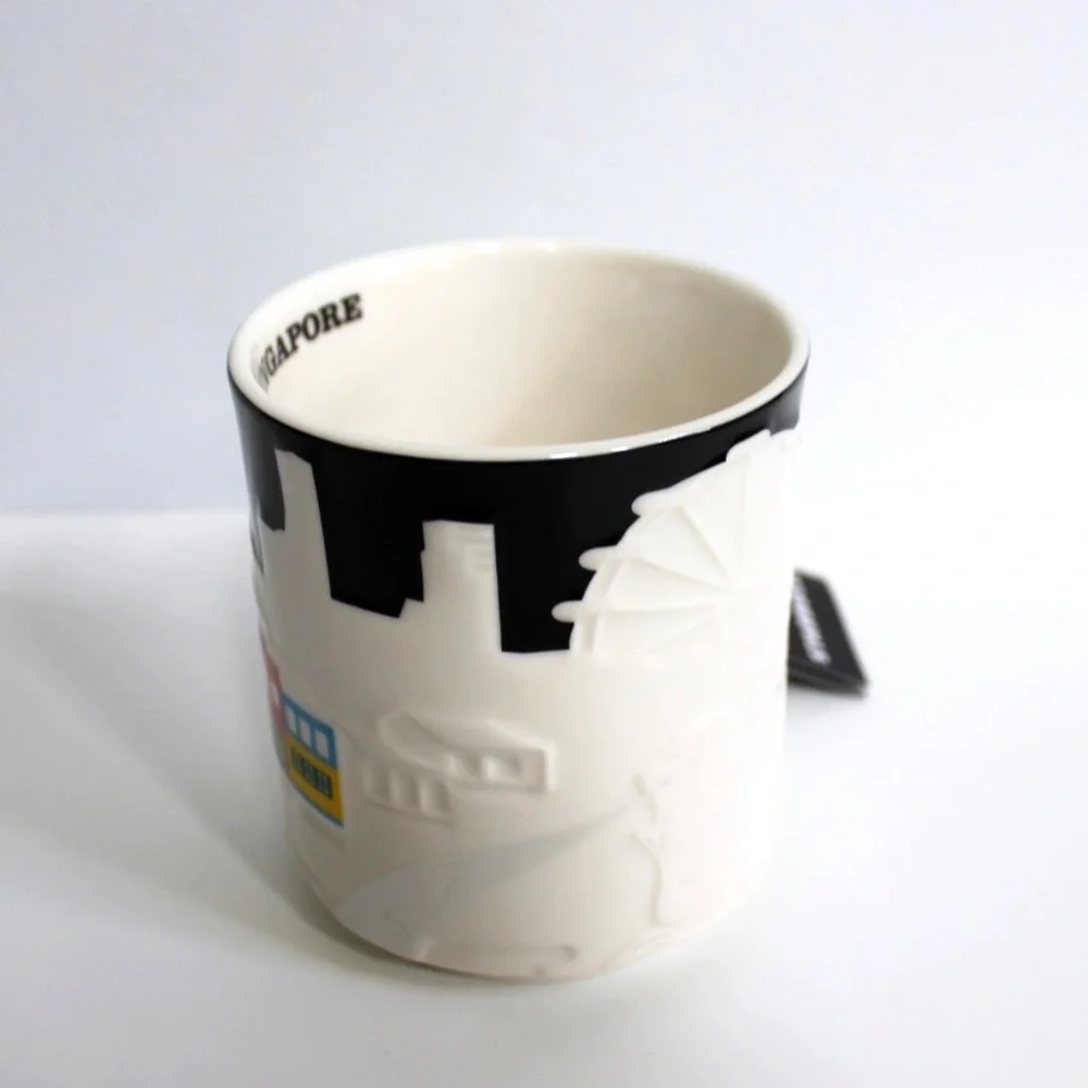 Starbucks Singapore Relief Ceramic Coffee Tea Mug Cup 16 oz